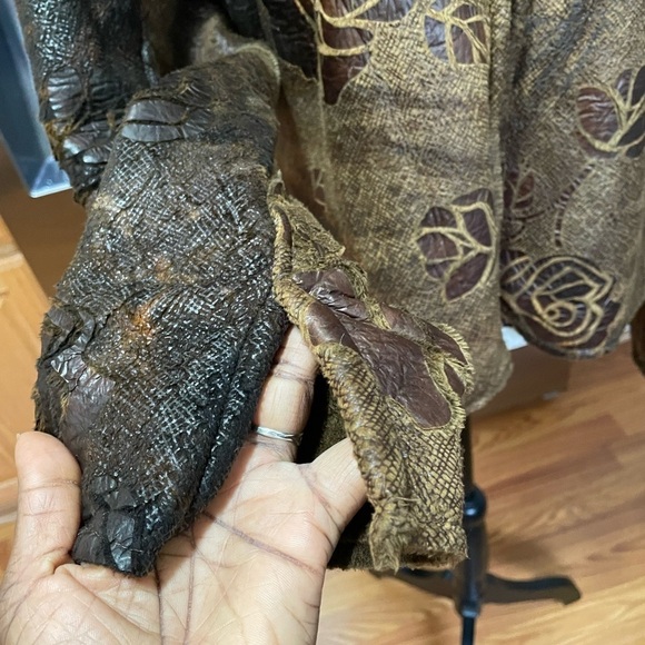 True Grit Brown Floral Rose Faux Fur Jacket Western Small L - Picture 13 of 13